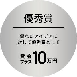 優秀賞：優れたアイデアに対して優秀賞として